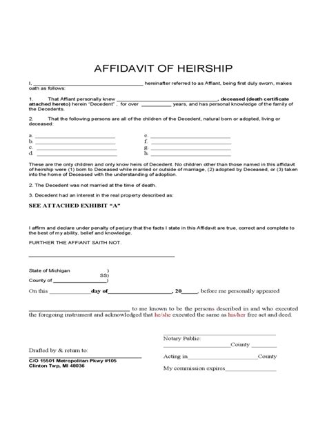 affidavit of heirship